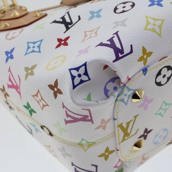 LOUIS VUITTON Monogram Multicolor Annie MM Tote Bag White M40307 LV Auth hk795SM - Picture 4 of 16